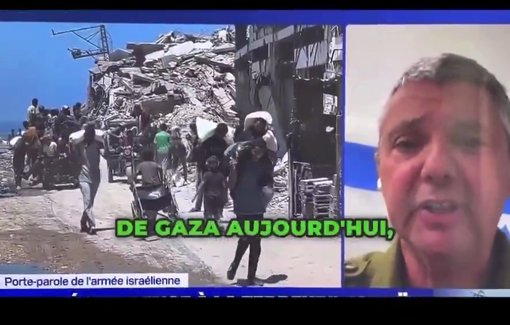 Thumbnail preview image for the video titled: IDF French spox 'I've taken the names of those journalists working with Khamas"