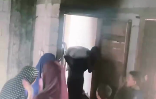 Thumbnail preview image for the video titled: Exhausted father returns home with flour after braving death