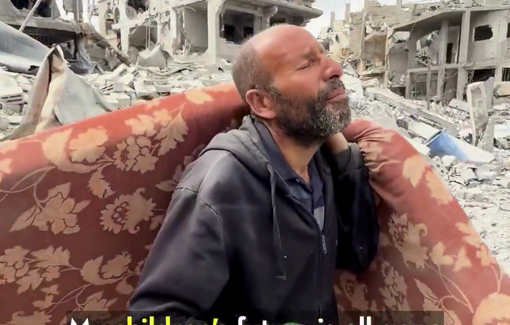 Thumbnail preview image for the video titled: Palestinians shocked by Israel's mass destruction of their homes in Al-Zaytoun neighborhood