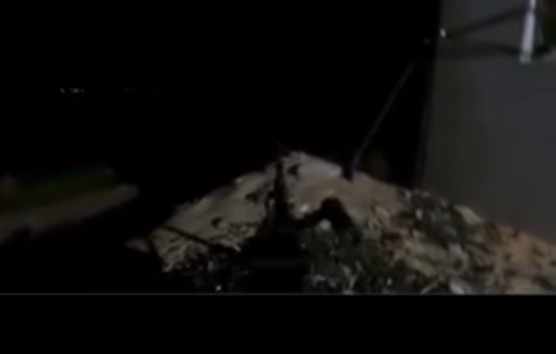 Thumbnail preview image for the video titled: IDF soldier films himself firing his rifle at a Rafah GHF site