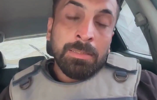 Thumbnail preview image for the video titled: Journalist Mahmoud Abu Salama grieves Anas Al-Sharif, vows to continue