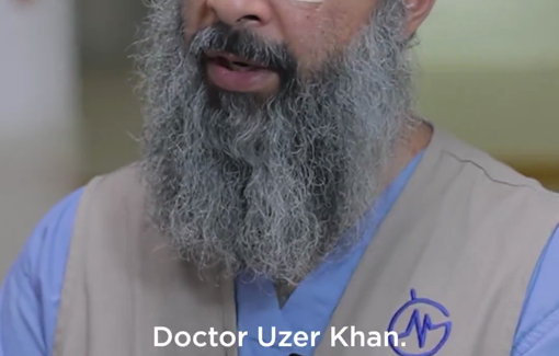 Thumbnail preview image for the video titled: Dr. Uzer Khan saw undeniable signs of starvation in patient and medical staff