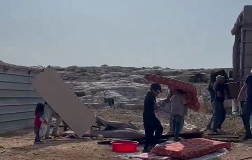 Thumbnail preview image for the video titled: 130 people from the Palestinian Bedouin community of Ein Ayyoub have been forced to leave their homes