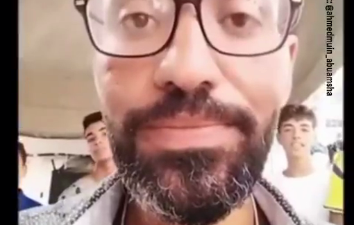 Thumbnail preview image for the video titled: Palestinian music teacher uses the sound of the Israeli drone to create a song about the truth carriers