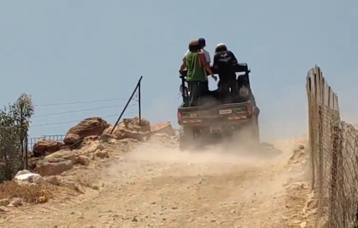 Thumbnail preview image for the video titled: Jewish settlers constantly harass Palestinian residents with their ATVs
