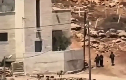 Thumbnail preview image for the video titled: Israeli forces arresting Sajeda Abu Alia, mother of five — the youngest being only 4 months old in Al Mughayyir