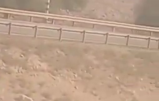 Thumbnail preview image for the video titled: The Israely heavy machines are destroying the residents' homes in Ein al-Hilweh