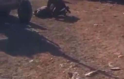 Thumbnail preview image for the video titled: A Palestinian was arrested after being trapped inside his house and attacked by Israeli settlers in the town of Biddu-Jabaa