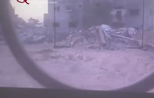 Thumbnail preview image for the video titled: Israeli tank shelling a home in Gaza City