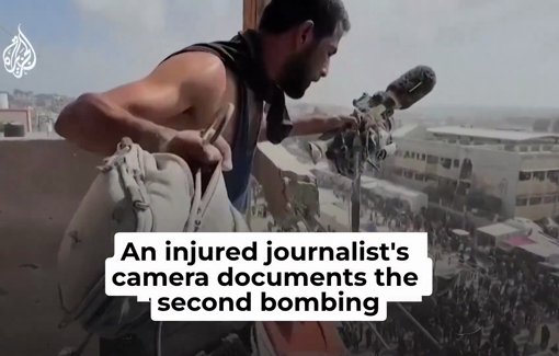 Thumbnail preview image for the video titled: Last moments before Israel struck journalists and first responders at Nasser hospital