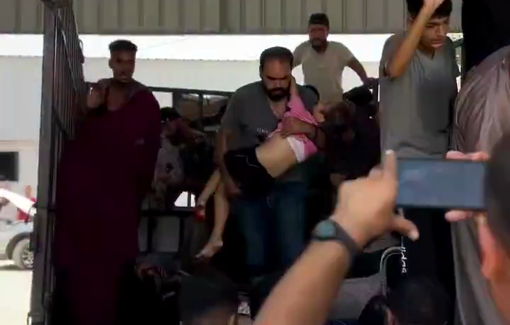 Thumbnail preview image for the video titled: Dozens of victims from bakery massacre taken to Al-Shifa hosital