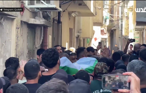 Thumbnail preview image for the video titled: Funeral of Mohammed Jamal Al-Madani killed by Israeli special forces in Balata Camp