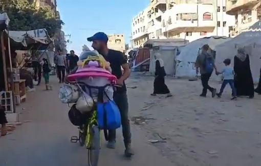 Thumbnail preview image for the video titled: Abdullah Al-Dalou's grueling displacement from Gaza City