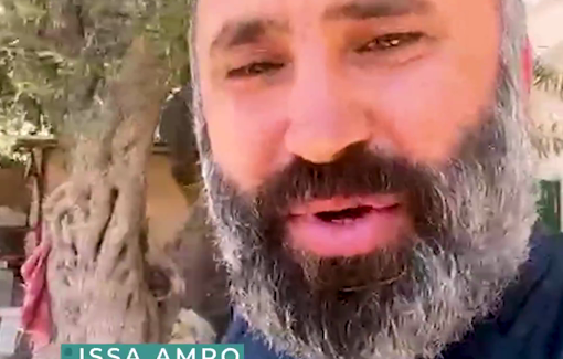 Thumbnail preview image for the video titled: Issa Amro shows life under Apartheid in Hebron in the occupied West Bank