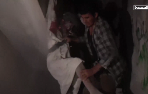 Thumbnail preview image for the video titled: US-UK and Israeli strikes on the radio building in Hodeidah in Yemen