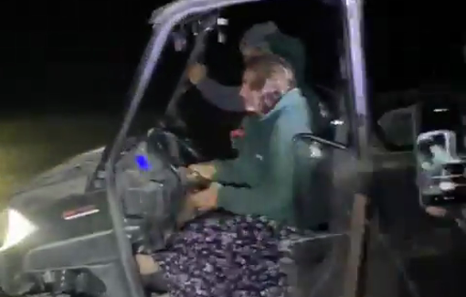 Thumbnail preview image for the video titled: Supremacist setters comes on an ATV with her friends to harass the residents in the middle of the night