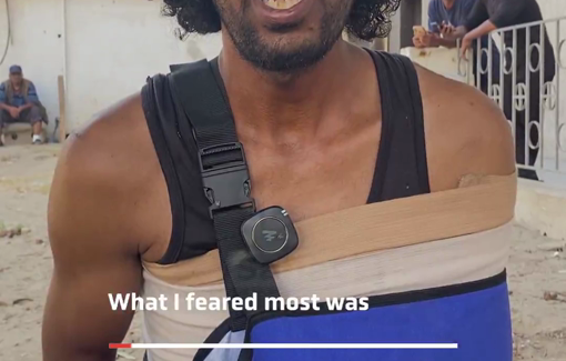 Thumbnail preview image for the video titled: Ahmad Al-Huwwari survived 23 days besieged at home