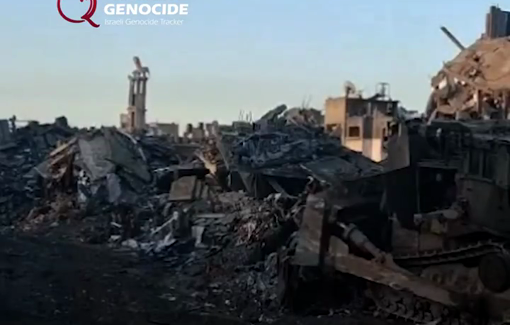 Thumbnail preview image for the video titled: IDF soldier documents relentless annihilation of buildings in Gaza
