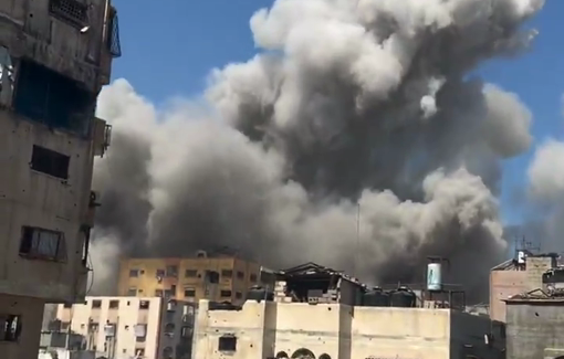 Thumbnail preview image for the video titled: Israel's large scale destruction of Al-Shati camp's schools