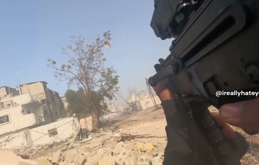 Thumbnail preview image for the video titled: A music video of Israeli raper Barak Cohen Zada, including gleeful explosions and the burning of buildings.