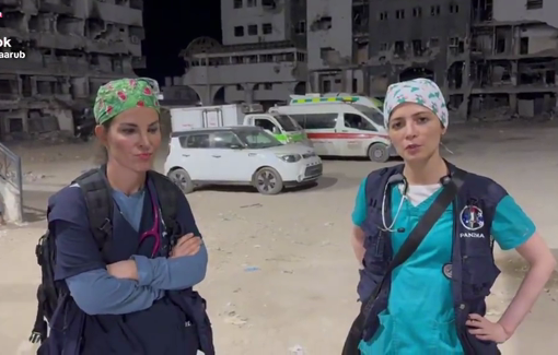 Thumbnail preview image for the video titled: At Al Shifa hospital, Australian doctors delivered a baby by C-section from a beheaded woman on the ER floor, fearing for their lives after an Israeli strike