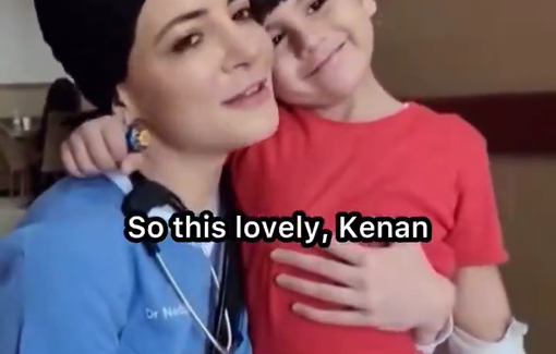 Thumbnail preview image for the video titled: Dr. Nada Abu Alrub: there are children living in the hospitals of Gaza because they have no family left