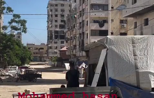 Thumbnail preview image for the video titled: Israel destroys Al-Kawthar residential tower in Gaza City