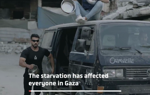 Thumbnail preview image for the video titled: Palestinian bodybuilder Maher Haboush's on how starvation and displacement affect his aspirations