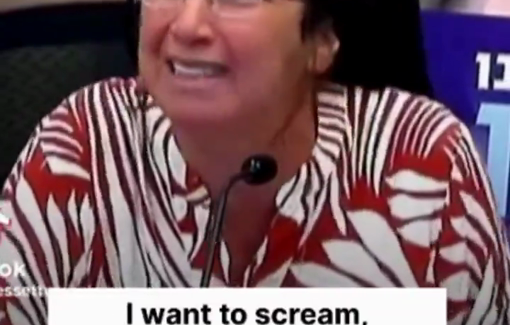 Thumbnail preview image for the video titled: Settler Iris Bernstein: "Deport the children! Deport the women! Deport all the innocents!"