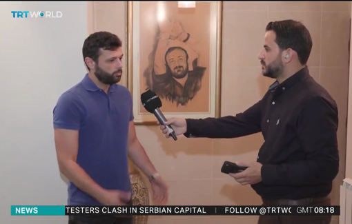 Thumbnail preview image for the video titled: Arab Barghouti reacts to footage of Ben Gvir threatening his father Marwan in Ganot Prison