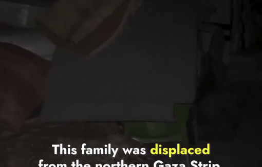 Thumbnail preview image for the video titled: Displaced family of ten has left without shelter in Gaza City