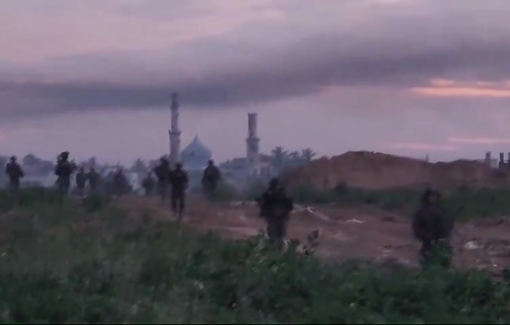Thumbnail preview image for the video titled: IDF battalion blows up Omar ibn Abd-al-Aziz mosque in Khan Younis