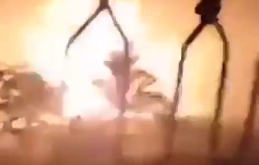 Thumbnail preview image for the video titled: Brutal Israeli carpet bombing of Gaza City in the dead of night