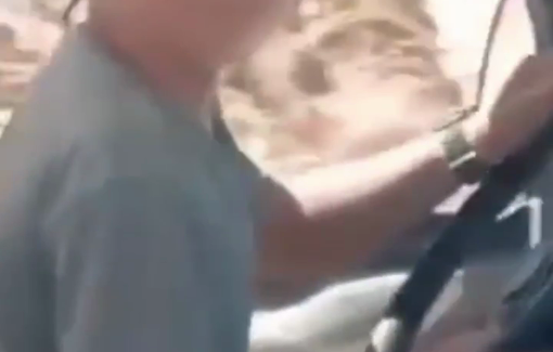 Thumbnail preview image for the video titled: Children settler driving ATV invade Palestinian land to harras Al-Sidra community in totla impunity