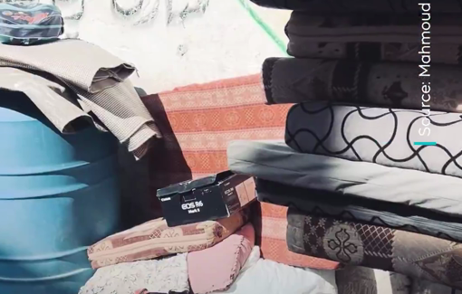 Thumbnail preview image for the video titled: Palestinian journalist Mahmoud Abu Hamda bid farewell to his home in Gaza