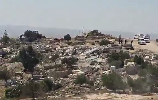 Thumbnail preview image for the video titled: After Israeli forces demolished every home in Khallet Al-Dabaa to drive families out, they rebuild with stones