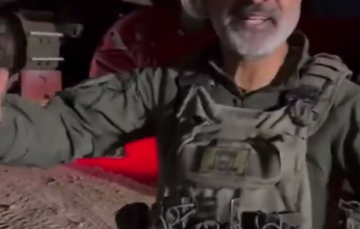 Thumbnail preview image for the video titled: Jewish supremacist Cpt. Avraham Zerbib thanks the US for his new D9 received for Yom Kippur