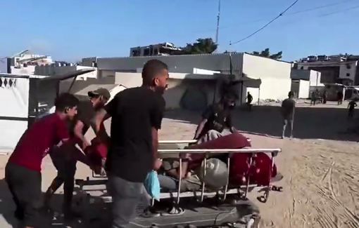 Thumbnail preview image for the video titled: Injured Palestinian brought back to Al-Shifa Hospital following the withdrawal of Israeli tanks from the vicinity