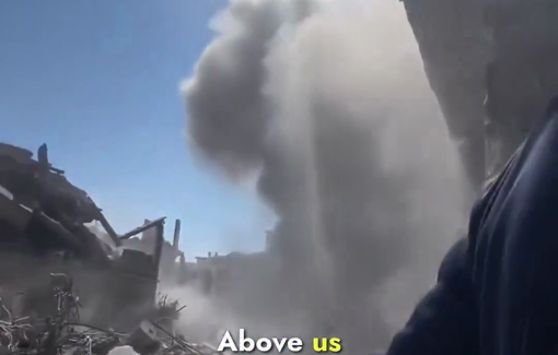Thumbnail preview image for the video titled: The moment Israel struck paramedics during rescue mission