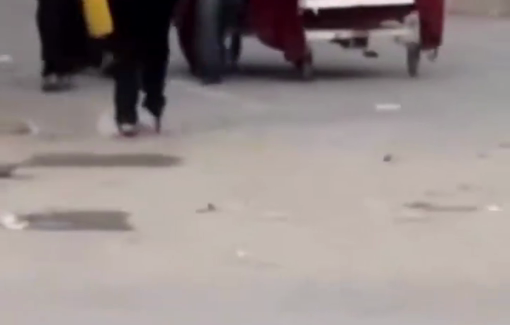 Thumbnail preview image for the video titled: Palestinian families flee their shelters as Israeli forces advance in Al-Rimal neighborhood