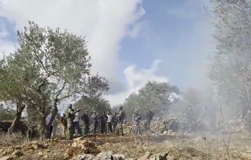 Thumbnail preview image for the video titled: Several wounded when olive harvesters were attacked by Israeli settlers and soldiers in Beita