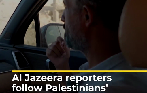 Thumbnail preview image for the video titled: Not knowing if their homes still stand, Palestinians return to Gaza City