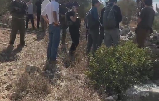 Thumbnail preview image for the video titled: Settlers and soldierstried to intimidate the olive harvesters in Kafr Qaddum