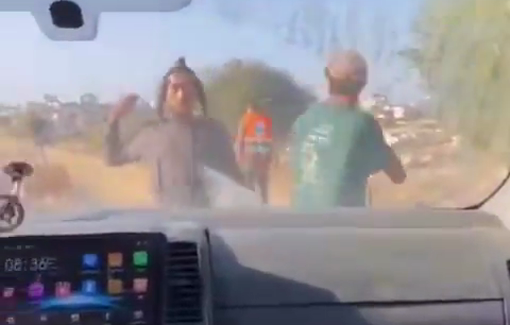 Thumbnail preview image for the video titled: A group of settlers attacked an ambulance and farmers in the town of Silwad