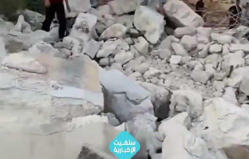 Thumbnail preview image for the video titled: Israeli forces demolished the family home of prisoners Maher and Jamil Samara in Burqin