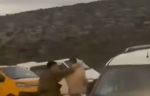 Thumbnail preview image for the video titled: Israeli soldiers abused Palestinians who were trying to break the siege of their town in the Salfit governorate