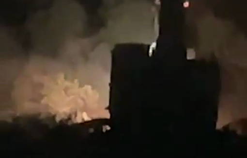 Thumbnail preview image for the video titled: An Israeli occupation military bulldozer continues to uproot olive trees and flatten land around the town of Beita