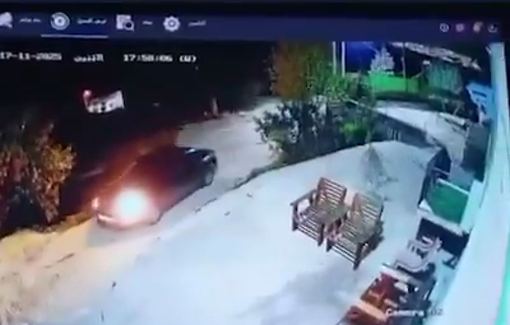 Thumbnail preview image for the video titled: The moment dozens of settlers attacked Palestinian homes and vehicles in the village of Al-Jab’a near Bethlehem