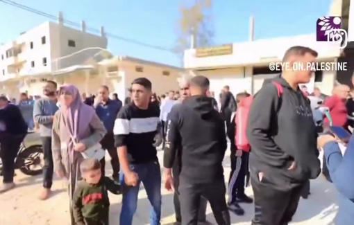 Thumbnail preview image for the video titled: The moment journalist Fadi Yassin was shot by Israeli forces during the protest held by residents of Nour Shams