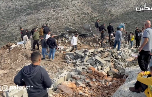 Thumbnail preview image for the video titled: Destruction of agricultural infrastructure after the assault of a house by the Israeli special forces in Marka